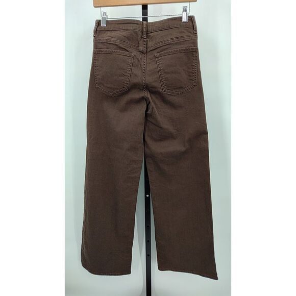 Quince Women Bella Stretch Wide Leg Jeans Coffee Bean Brown 28 - Picture 2 of 8